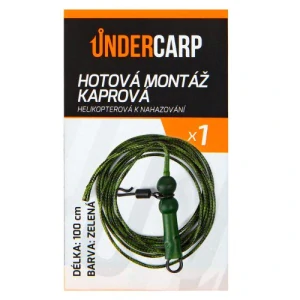 Hotová montáž kaprová helikopterová k nahazování zelená ( délka 100 cm )