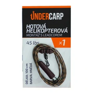 Hotová helikopterová montáž s leadcorem 45 lbs / 100 cm hnědá