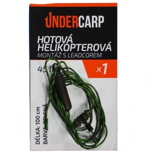 Hotová helikopterová montáž s leadcorem 45 lbs / 100 cm zelená