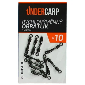 Rychlovýměnný obratlík s klipem – velikost 8