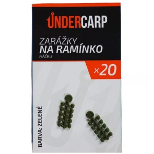 Zarážky na ramínko háčku – hnědé / zelené / čiré
