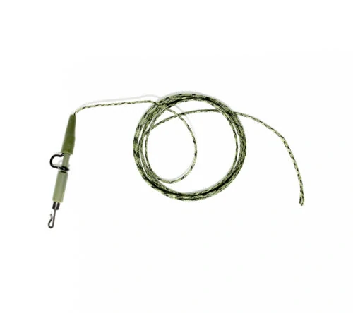 Hotová montáž leadcore s vysokopevnostní závěskou a rychlovýměnným obratlíkem 45 lbs / 100 cm zelená